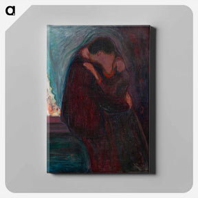 アートパネル-The Kiss - エドヴァルド ムンク Canvas.