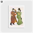 アートポストカード-Man and woman shaking hands - エドワード ペンフィールド Postcard.