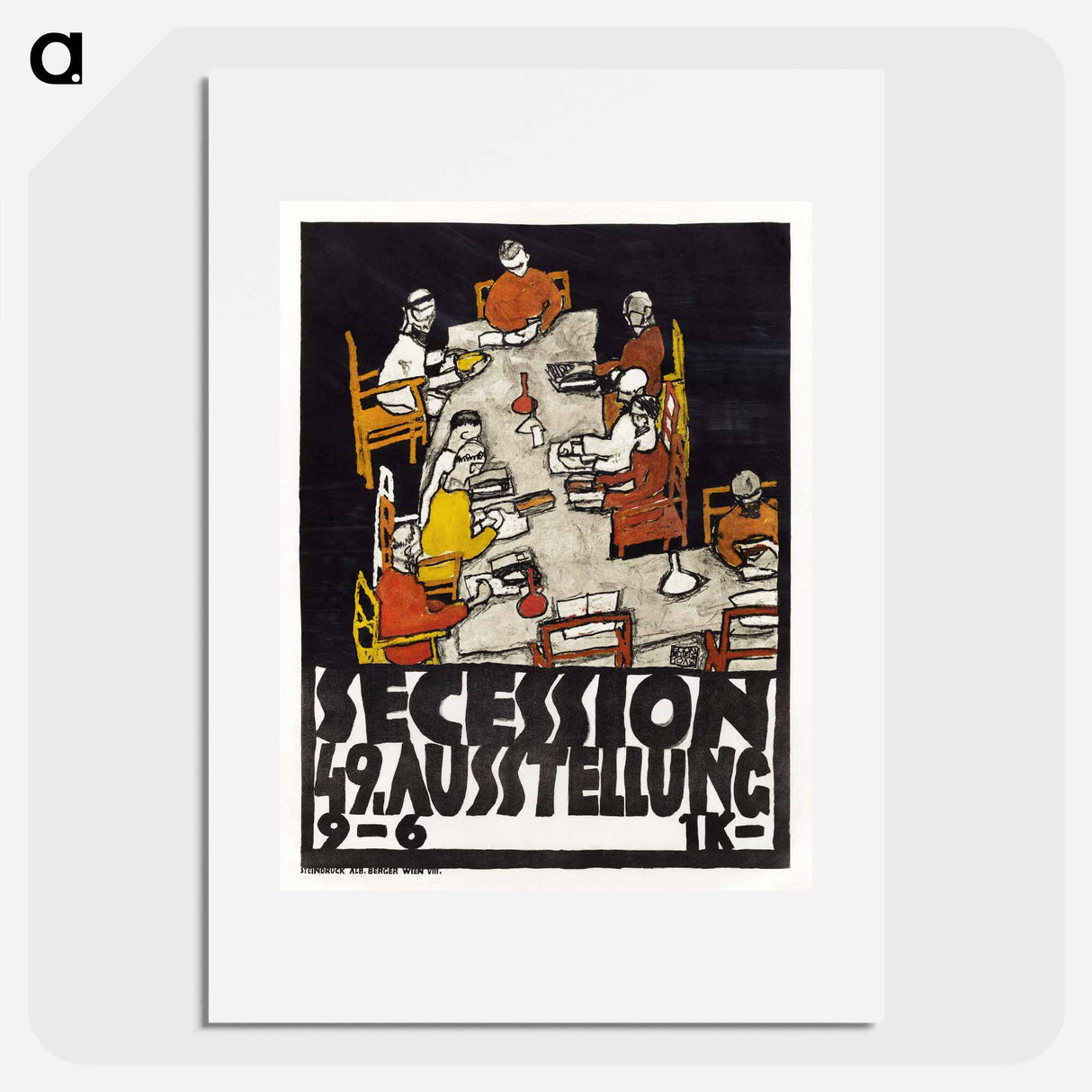 49th Secession exhibition by Egon Schiele - エゴン シーレ Poster.