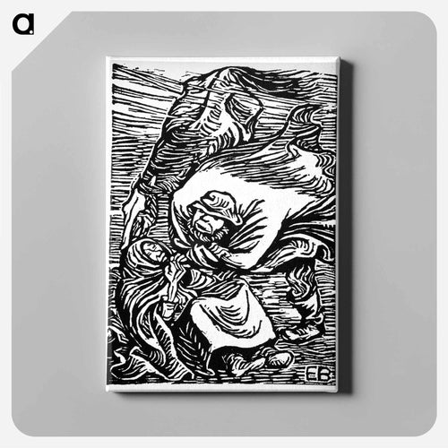 Group in a storm - Ernst Heinrich Barlach Canvas.