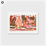 アートポストカード-The woodcuts - エルンスト ルートヴィヒ キルヒナー Postcard.