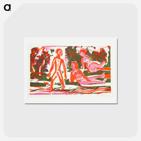 アートポストカード-The woodcuts - エルンスト ルートヴィヒ キルヒナー Postcard.