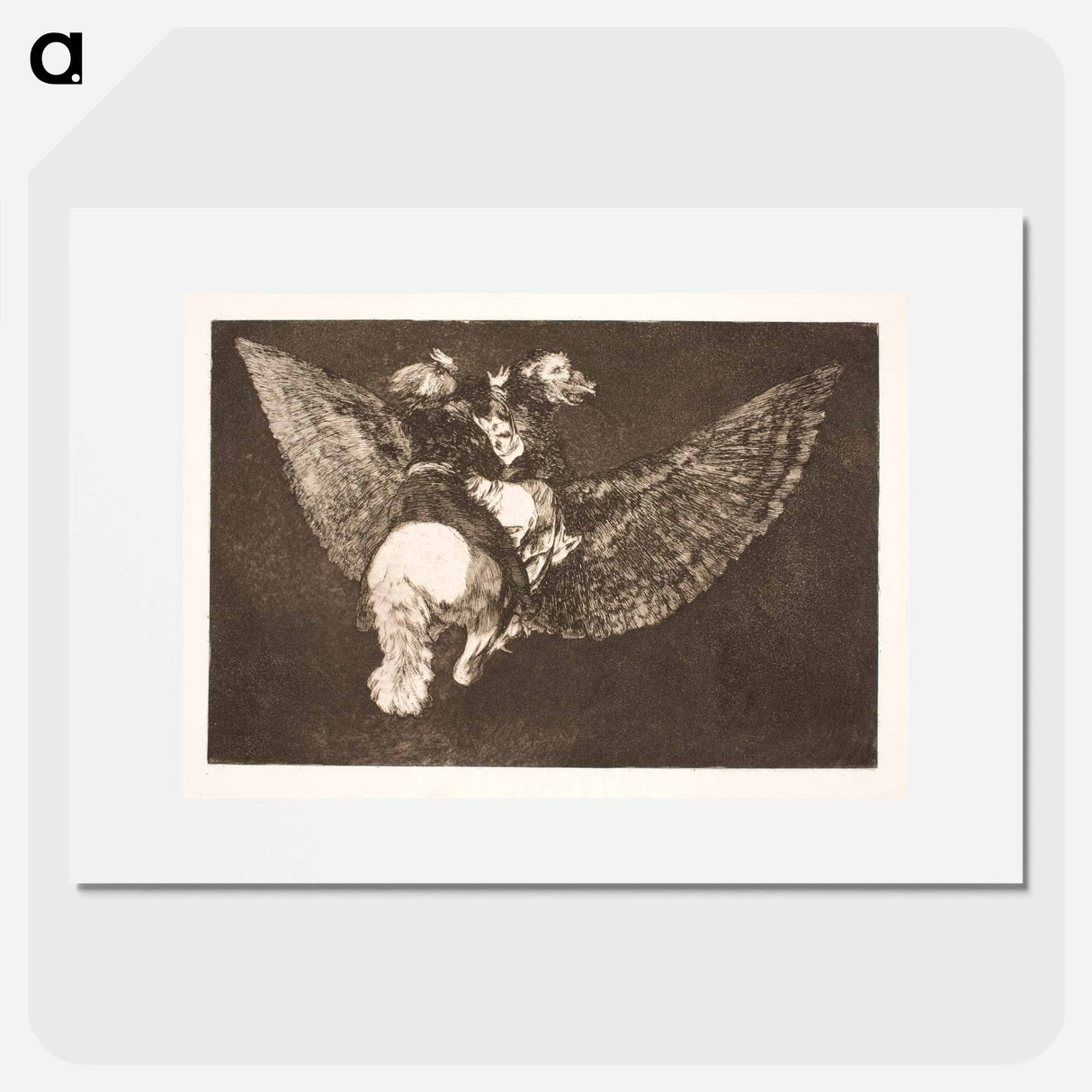 The Flying Folly (Give up the friend who hides you under his wings and bites you with his beak) - Francisco de Goya Poster.