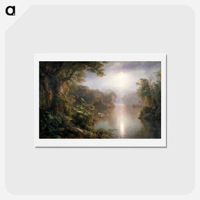 アートポストカード-The River of Light - フレデリック エドウィン チャーチ Postcard.