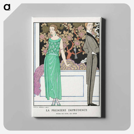 アートパネル-La premiere imprudence: Robe du soir - ジョージ バービエ Canvas.