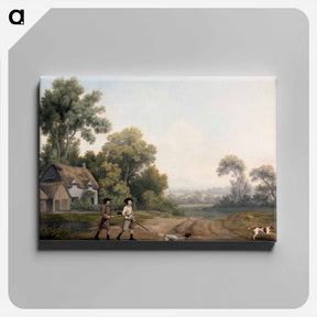 アートパネル-Two Gentlemen Going a Shooting
 - ジョージ スタッブス Canvas.