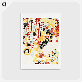 アートポストカード-Textile sample by Gustav Klimt - グスタフ クリムト Postcard.