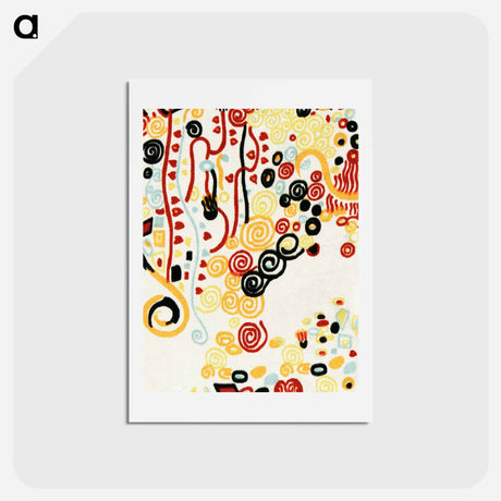 アートポストカード-Textile sample by Gustav Klimt - グスタフ クリムト Postcard.