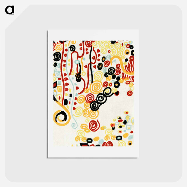 アートポストカード-Textile sample by Gustav Klimt - グスタフ クリムト Postcard.