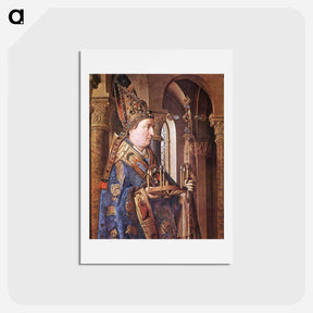 アートポストカード-The Madonna of Canon van der Paele (detail) - ヤン ファン エイク Postcard.