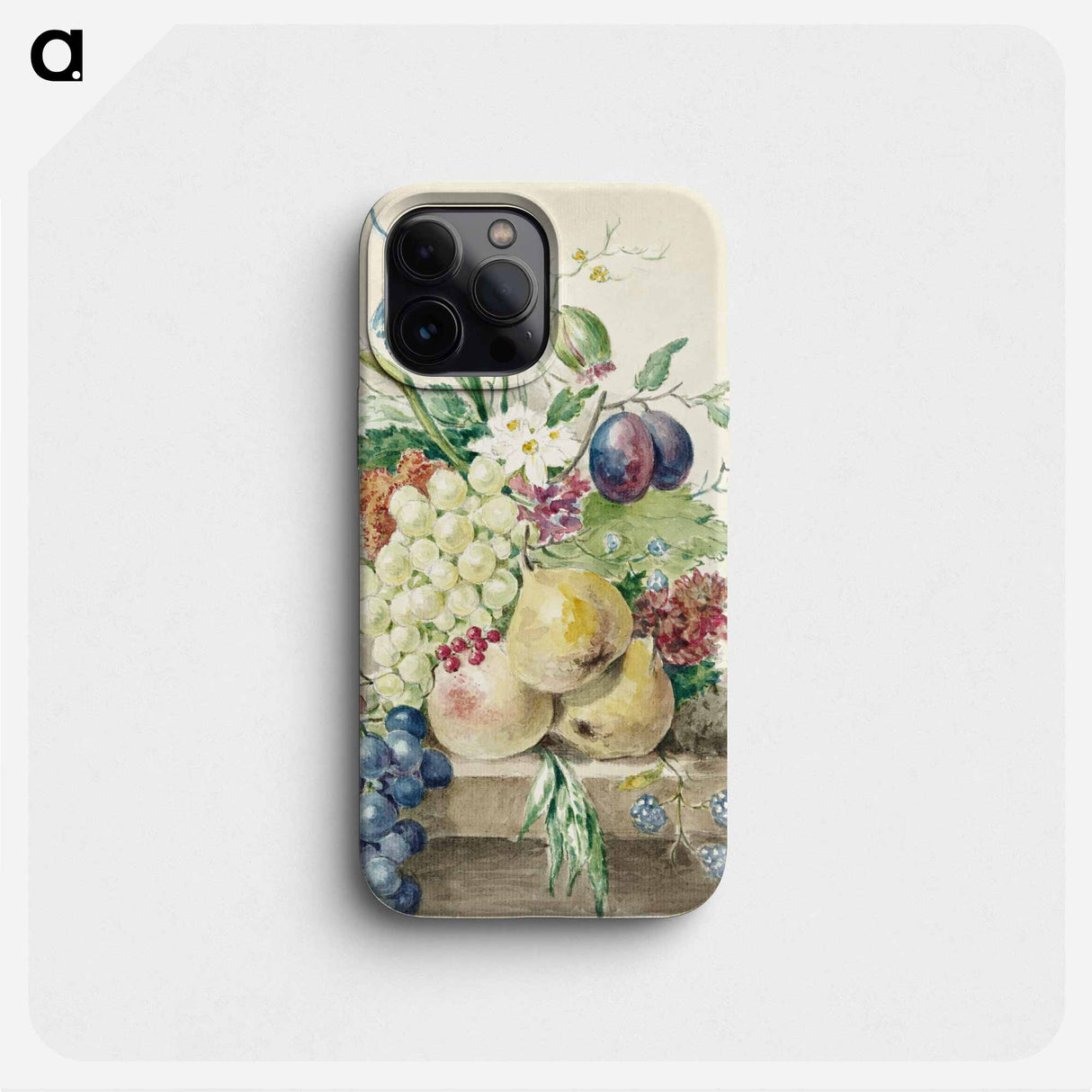 Still life of flowers and fruits - Jean Bernard Phone Case.