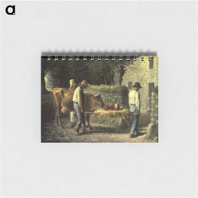 アートメモ帳-Peasants Bringing Home a Calf Born in the Fields - ジャン フランソワ ミレー Memo.