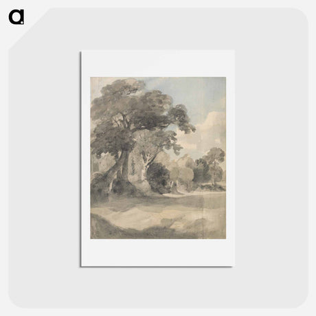アートポストカード-Trees in a Meadow
 - ジョン コンスタブル Postcard.