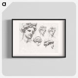 Studies for "Apollo and the Muses" - ジョン シンガー サージェント Poster.