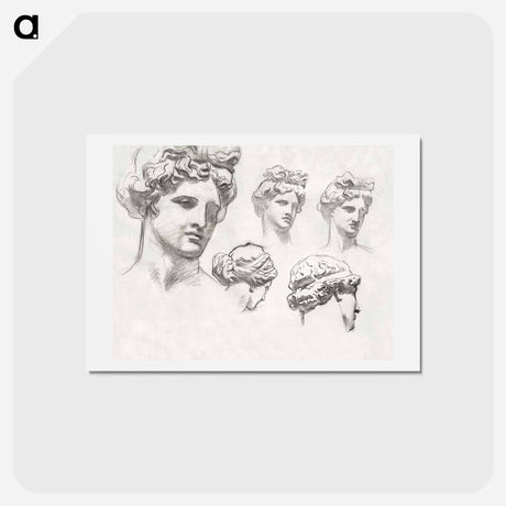 アートポストカード-Studies for "Apollo and the Muses" - ジョン シンガー サージェント Postcard.