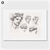 Studies for "Apollo and the Muses" - John Singer Sargent Poster.