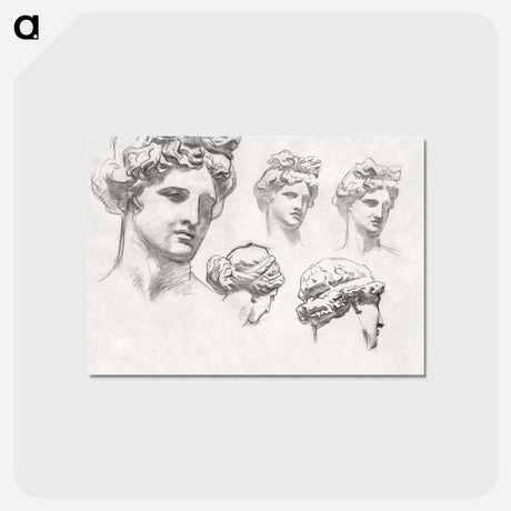 アートポストカード-Studies for "Apollo and the Muses" - ジョン シンガー サージェント Postcard.