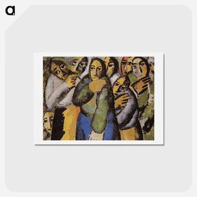 アートポストカード-Peasant Women in a Church - カジミール マレーヴィチ Postcard.