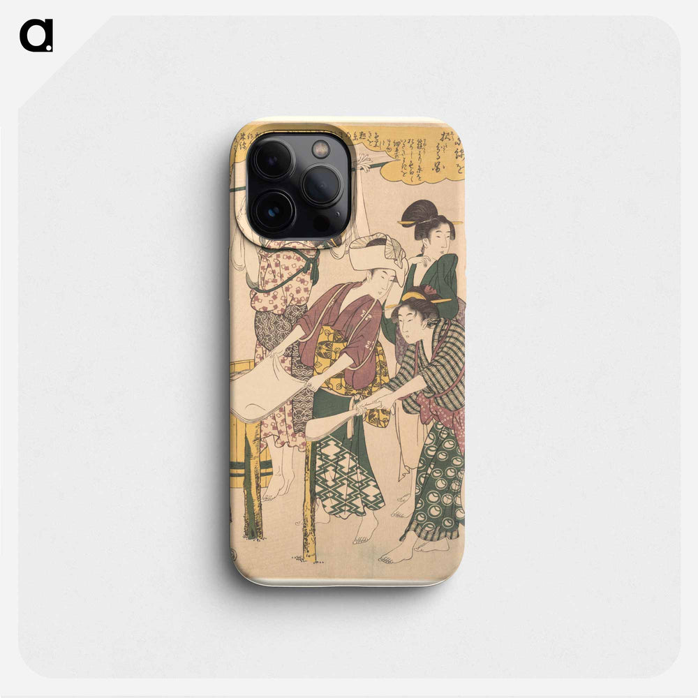 The Making of Silk Floss - 喜多川 歌麿 Phone Case.