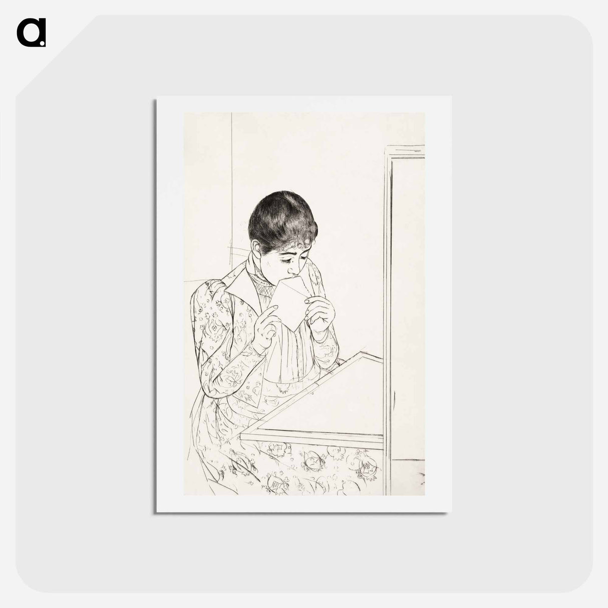 アートポストカード-The Letter - メアリー カサット Postcard.
