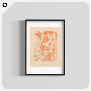 Three singing angels and two choir boys during Holy Mass - Maurice Denis Poster.