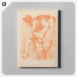 アートパネル-Three singing angels and two choir boys during Holy Mass - モーリス ドニ Canvas.