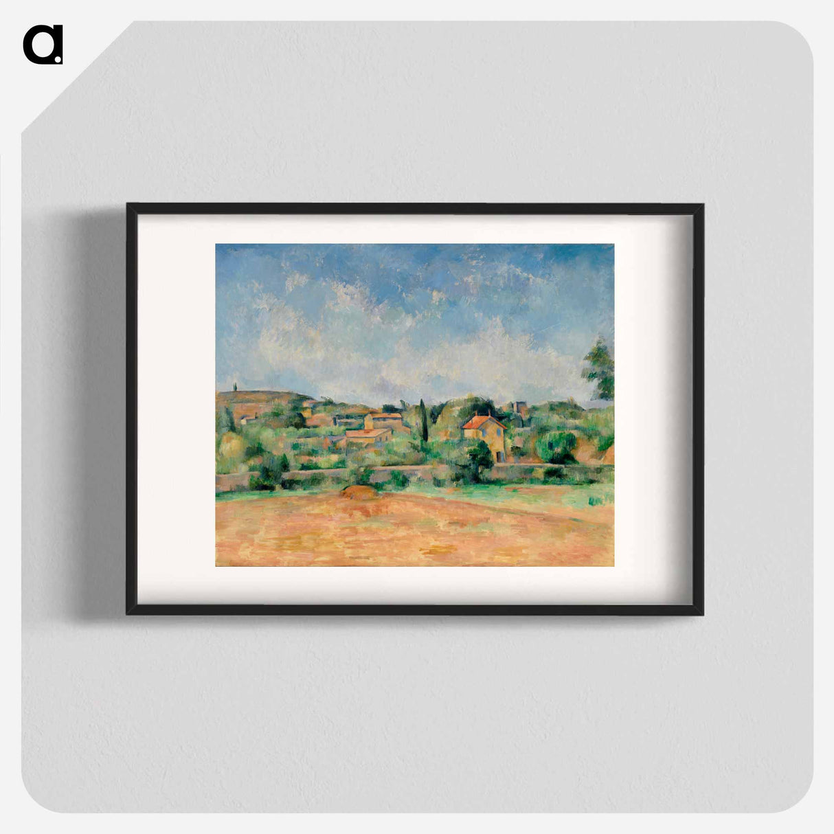 The Bellevue Plain, also called The Red Earth - Paul Cezanne Poster.