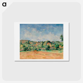 アートポストカード-The Bellevue Plain, also called The Red Earth - ポール セザンヌ Postcard.