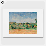 The Bellevue Plain, also called The Red Earth - Paul Cezanne Poster.