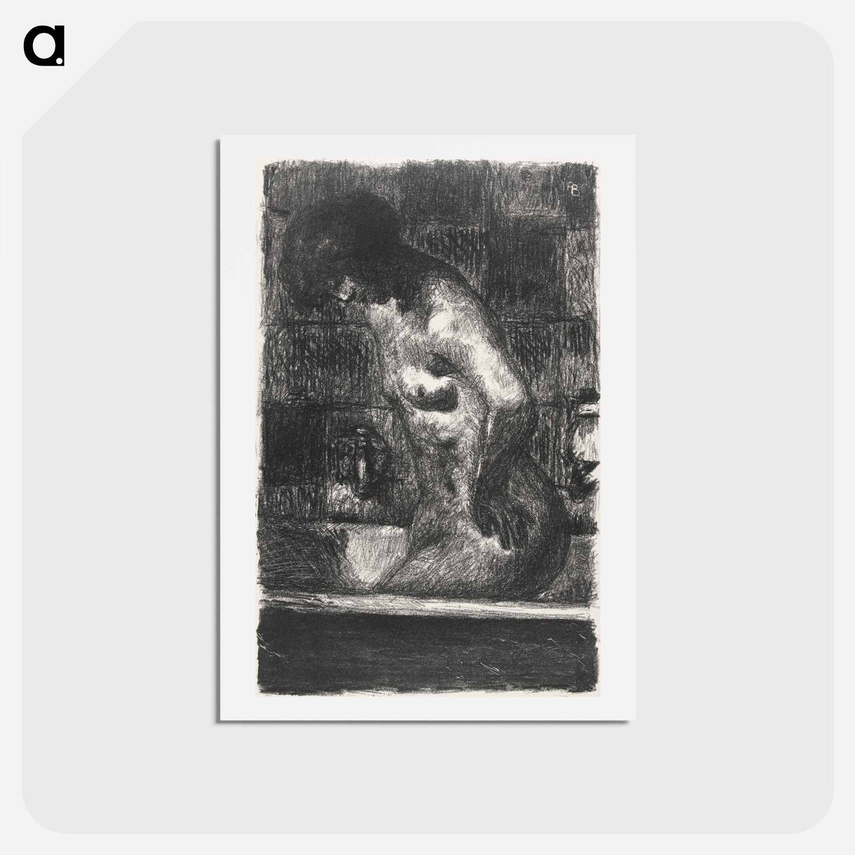アートポストカード-Woman in Bathtub
 - ピエール ボナール Postcard.