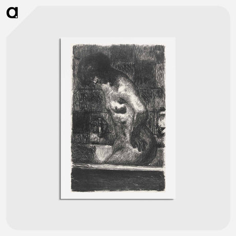 アートポストカード-Woman in Bathtub
 - ピエール ボナール Postcard.