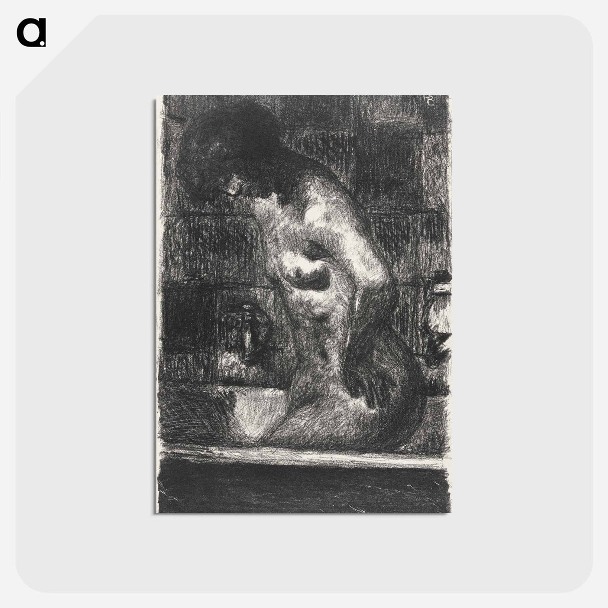アートポストカード-Woman in Bathtub
 - ピエール ボナール Postcard.