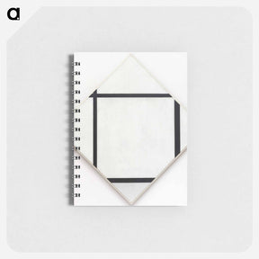 アートメモ帳-Tableau I: Lozenge with Four Lines and Gray - ピエト モンドリアン Memo.