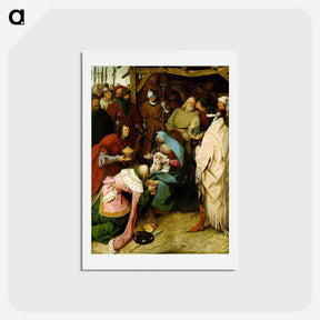 アートポストカード-The Adoration of the Kings - ピーター ブリューゲル Postcard.