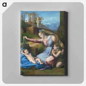 アートパネル-Madonna and Child - ラファエロ サンティ Canvas.