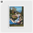 アートポストカード-Madonna and Child - ラファエロ サンティ Postcard.
