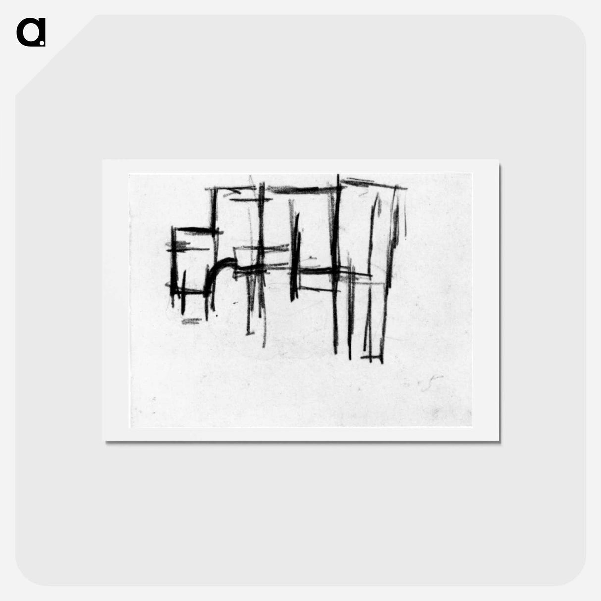 アートポストカード-Composition (The Cow) - テオ ファン ドゥースブルフ Postcard.