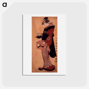 アートポストカード-Kabuki Actor Matsumoto Yonesaburō I as the Maid Otsuyu - 東洲斎 写楽 Postcard.