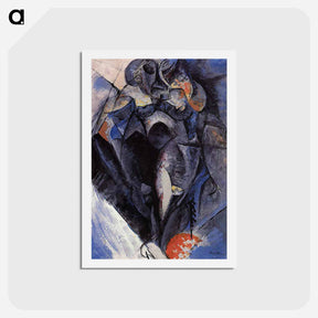 アートポストカード-Figure - ウンベルト ボッチョーニ  Postcard.