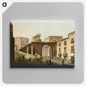 アートパネル-Part of Jerusalem from Views in the Ottoman Dominions, in Europe, in Asia, and some of the Mediterranean islands - オスマン帝国領内の景色 Canvas.
