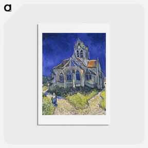 アートポストカード-The Church at Auvers - フィンセント ファン ゴッホ Postcard.