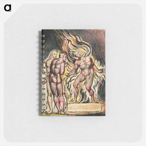 アートメモ帳-Los and Enitharmon knew that the Satan is Urizen from Milton: a Poem, To Justify the Ways of God to Men by William Blake - ウィリアム ブレイク Memo.