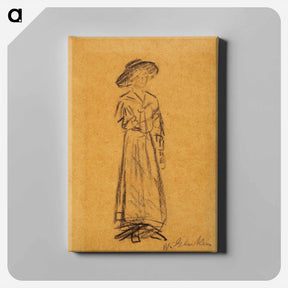 アートパネル-Woman with Broad-Brimmed Hat - ウィリアム ジェームス グラッケンズ Canvas.