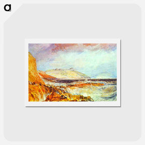 アートポストカード-Pendennis Castle, Cornwall Scene after a Wreck - ウィリアム ターナー Postcard.