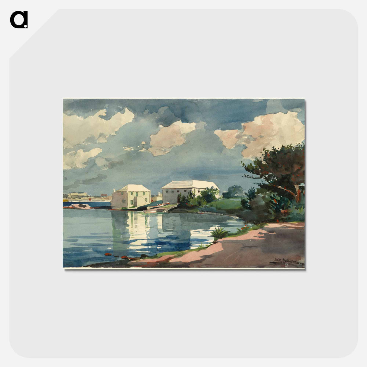 アートポストカード-Salt Kettle, Bermuda - ウィンスロー ホーマー Postcard.