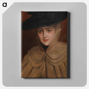 アートパネル-Portrait of a young woman - アルバート エーデルフェルト Canvas.