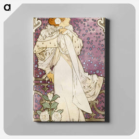 アートパネル-La Dame Aux Camélias - アルフォンス ミュシャ Canvas.