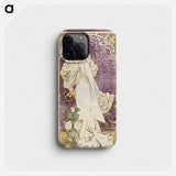 La Dame Aux Camélias - アルフォンス ミュシャ Phone Case.