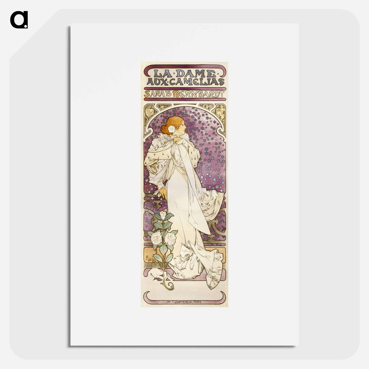 La Dame Aux Camélias - Alphonse Mucha Poster.