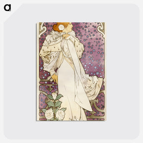 アートポストカード-La Dame Aux Camélias - アルフォンス ミュシャ Postcard.